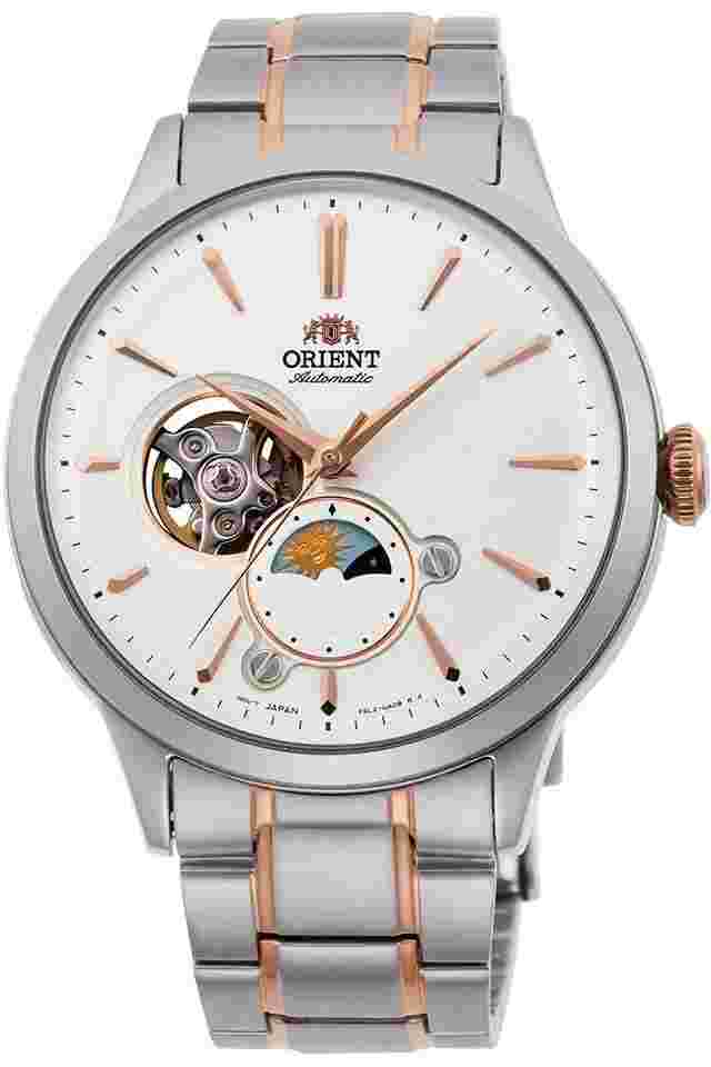 Orient Sun and Moon RA-AS0101S Semi-Skeleton 42mm 30m WR sapphire crystal anti-reflective RA-AS0101s
