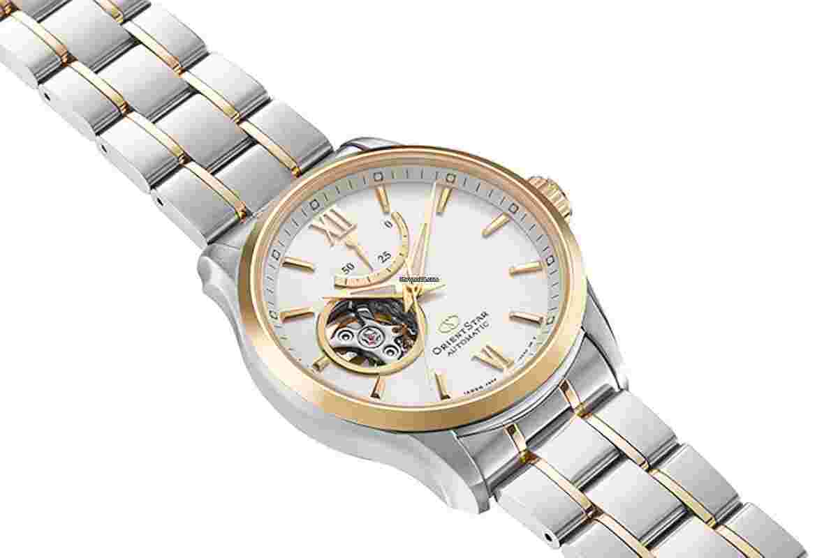 Orient Star
RE-AT0004S automatic men's watch white dial 39.3mm gold-tone bezel stainless