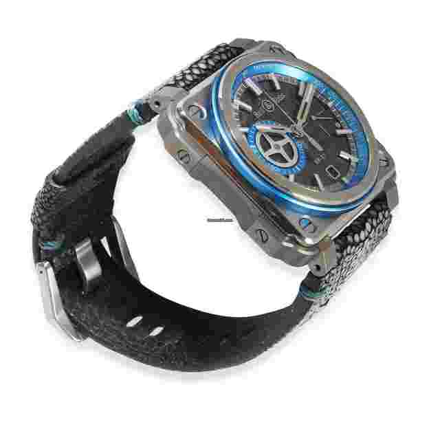 Bell & Ross BR-X1
                           
                                 Hyperstellar BRX1-AL-TI-BLU Men's Watch in Titanium