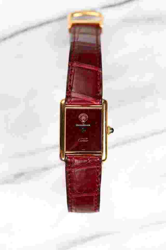 Cartier Tank
                           
                                 Vintage 1980s Quartz Arabic Red Dial 23x30mm.