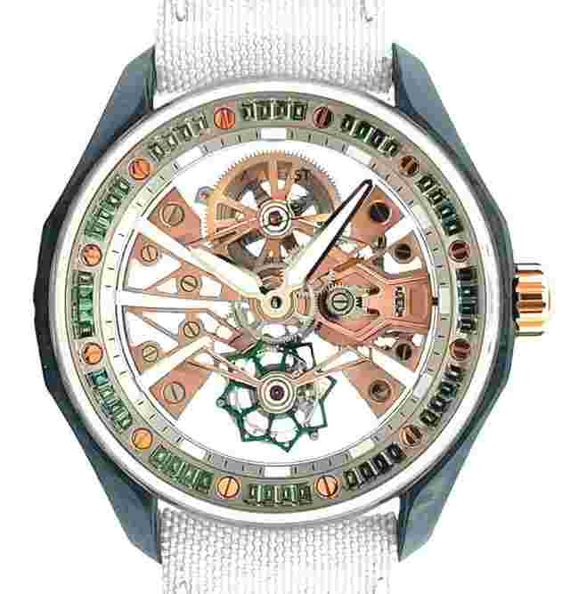 Avantist 42mm La Majesté Tourbillon “Kiradech ‘Arm’ Edition” Green Sapphire Gemset Bezel Forged Ca 