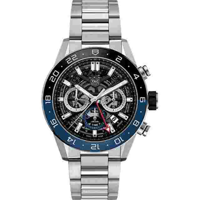 TAG Heuer Carrera
                           
                                 Automatic Chronograph GMT 45 mm Case CBG2A1Z.BA0658 Steel Bracelet Watch 2024