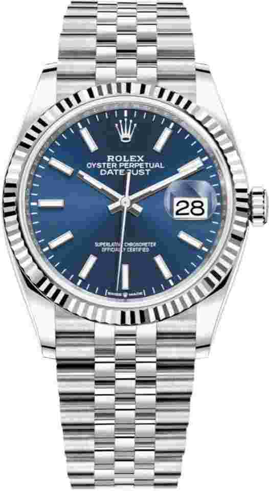 Rolex Datejust 36
                           
                                 Unworn Datejust 36mm Blue Dial Jubilee Bracelet 126234