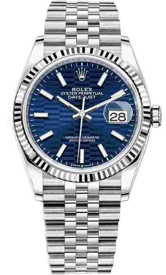 Rolex Datejust 36
                           
                                 Unworn Datejust 36mm Blue Motif Dial Jubilee Bracelet 126234