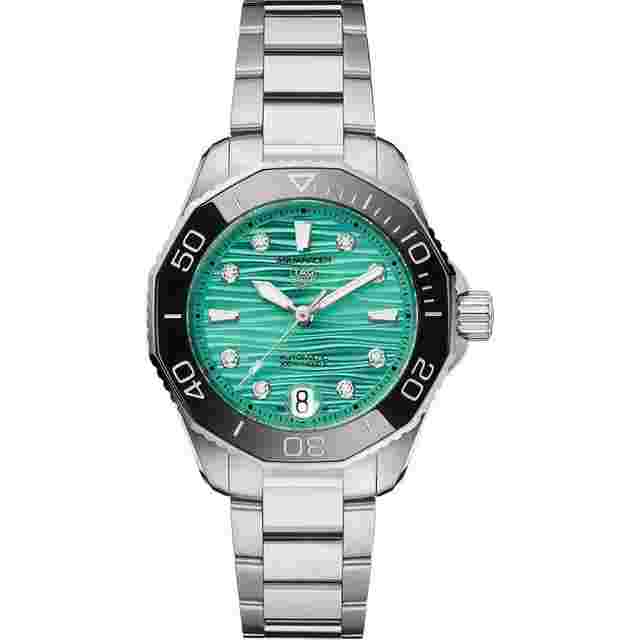 TAG Heuer Aquaracer 300M
                           
                                 Professional 300 WBP231K.BA0618 36mm Stainless Steel With Green Diamond Dial Watch 2024