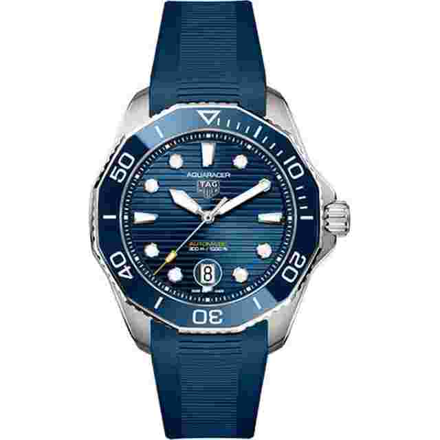 TAG Heuer Aquaracer 300M
                           
                                 Professional 300 Automatic WBP201B.FT6198 43mm Blue Dial Stainless Steel With Blue Rubber Watch 2024