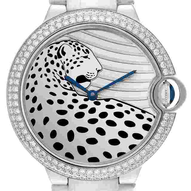 Cartier Panthère
                           
                                 Ballon Bleu Panthere Motif Limited Edition White Gold Diamond Watch HPI00478