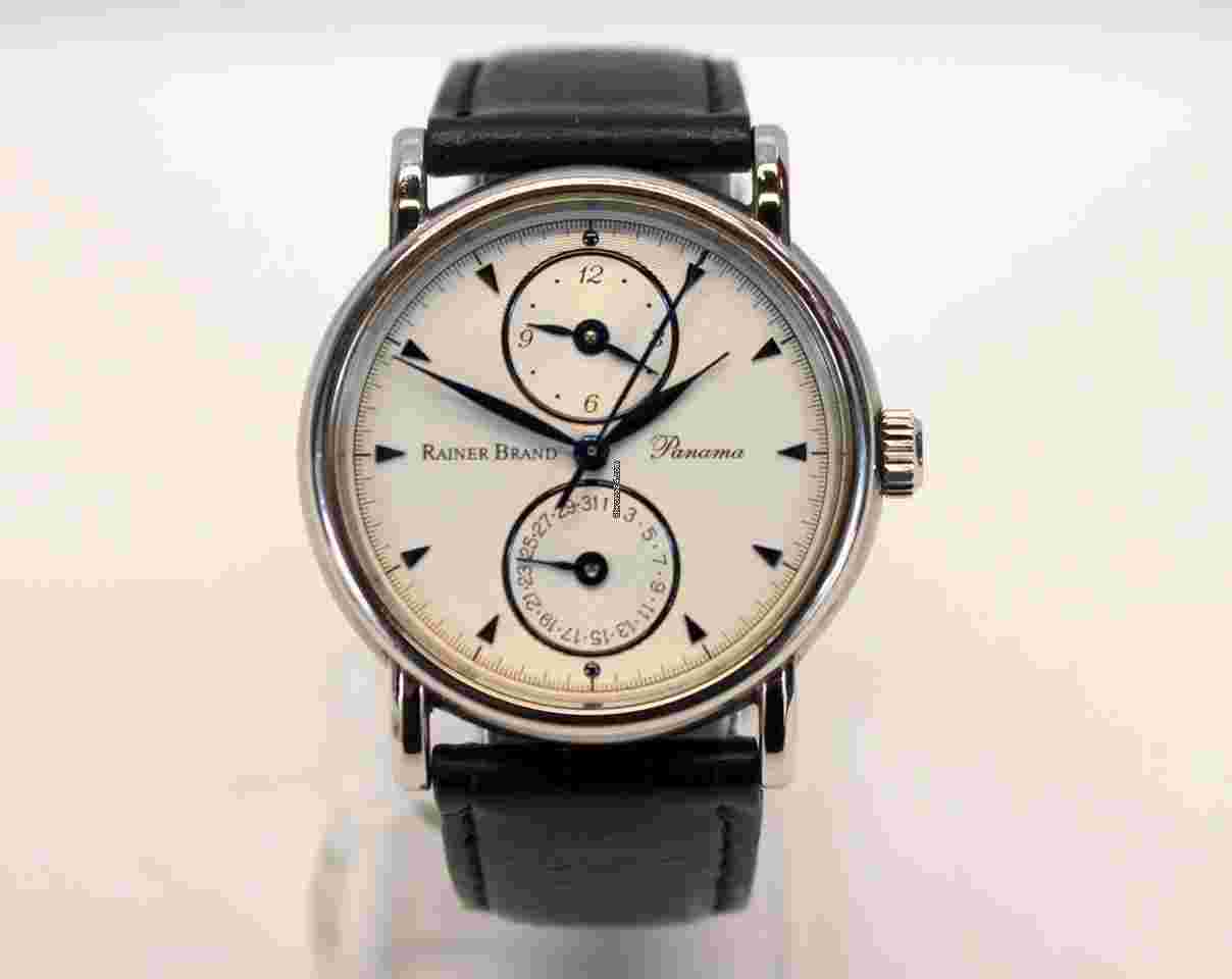 Rainer Brand
PANAMA Automatic DUAL TIME Watch 36mm REF WMRB 11 Leather Strap