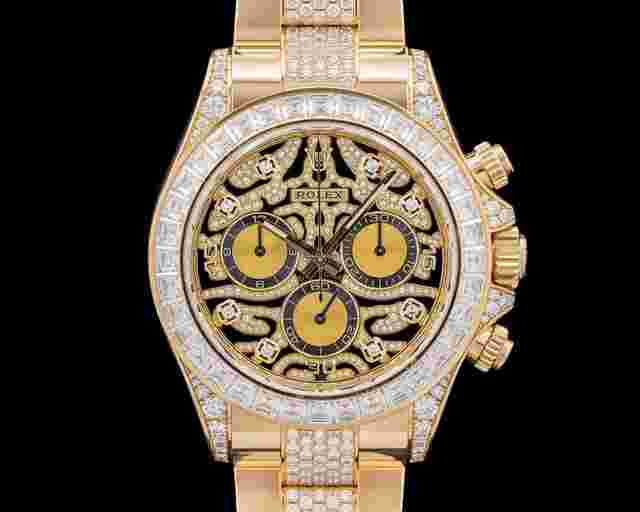 Rolex Daytona
                           
                                 116598TBR "Eye of the Tiger" Yellow Gold PAVE