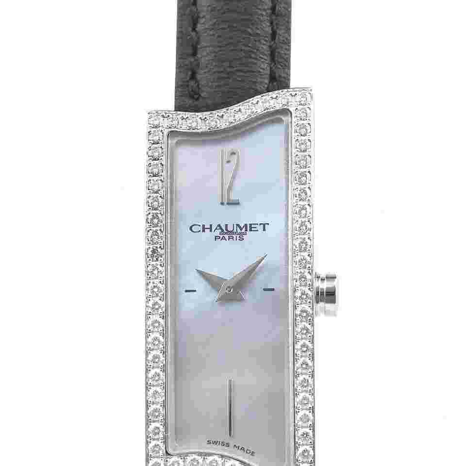 Chaumet
                           
                                 Paris Elysees 18k Gold Mother of Pearl Dial Diamond Bezel 32mm