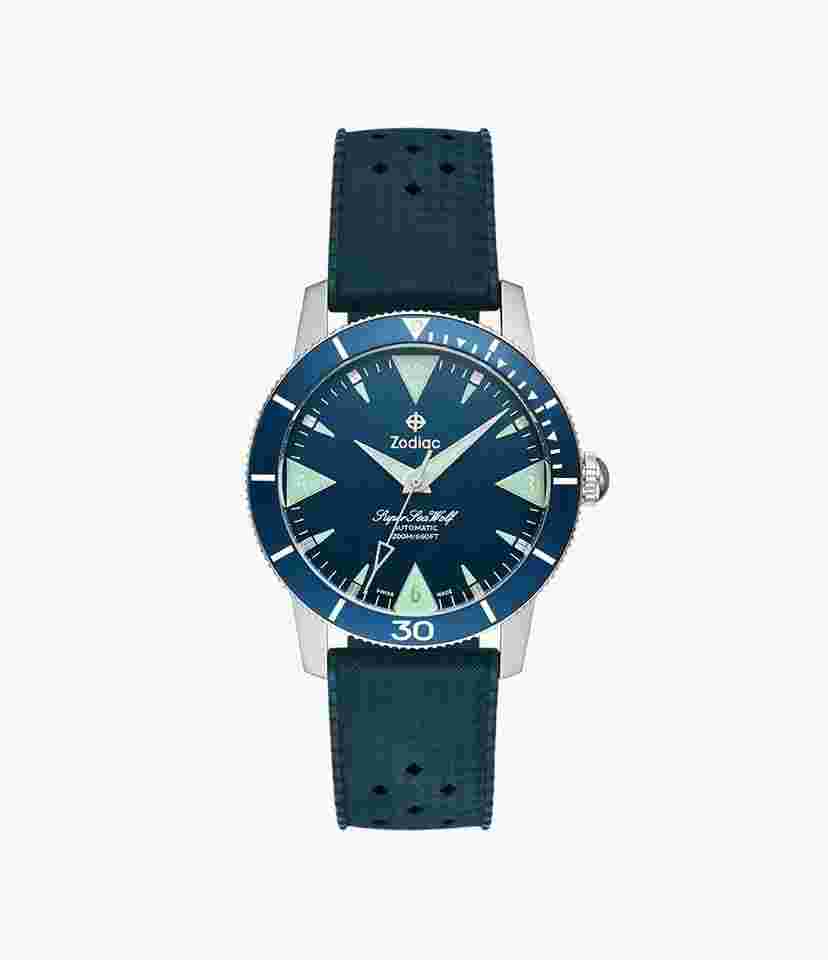 Zodiac Sea Wolf
ZO9217 Super Sea Wolf Steel 39 mm Blue Dial Rubber Automatic Men's Watch