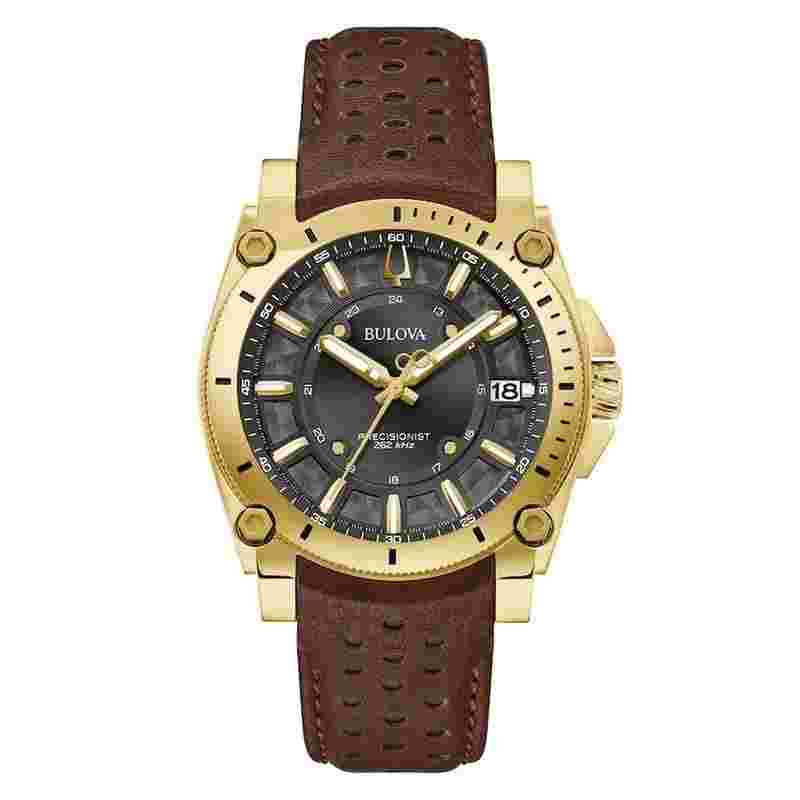 Bulova Precisionist 97B216 40m 300m WR sapphire crystal leather band High Performance Quar Precisionist 97B216 40m 300m WR sapphire crystal