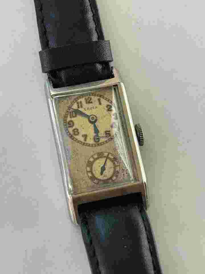 Gruen
                           
                                 Doctors Guildite Art Deco Made by Gruen for Guilo Swiss Retailer Made in Swiss