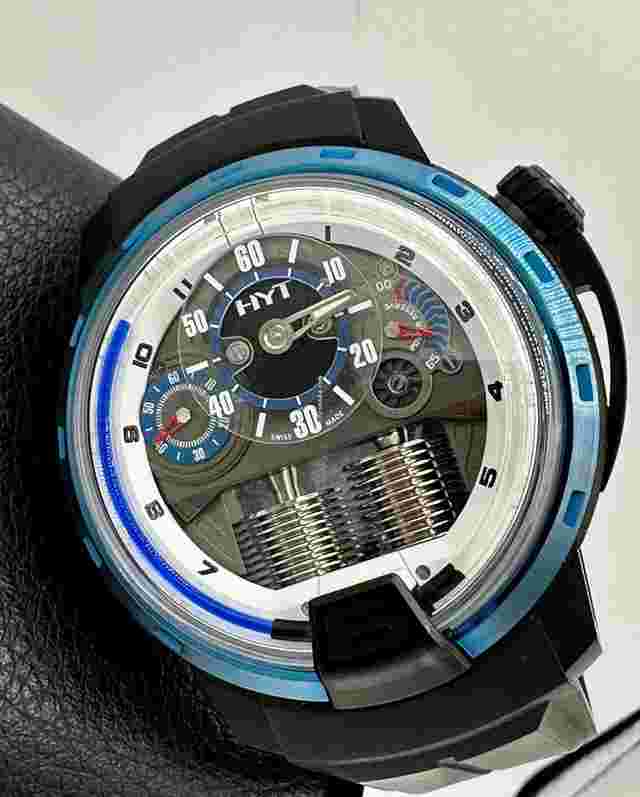 HYT H1
                           
                                 ANTOINE GRIEZMANN BLACK DLC TITANIUM BLUE PVD 49MM SWISS HYDRO MECHANICAL