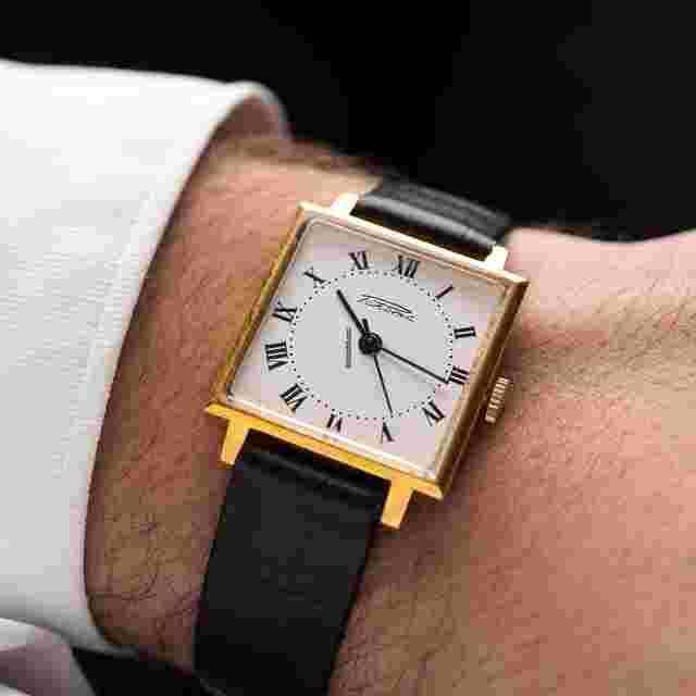 Raketa
                           
                                 Art-Deco Square Gold-plated Vintage Soviet Watch Made in USSR