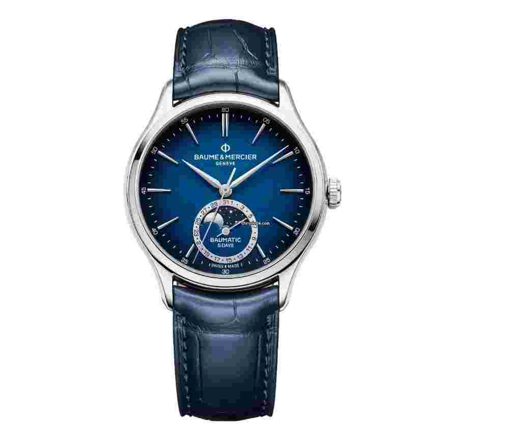 Baume & Mercier Clifton
Automatic Watch Blue Dial Moon-Phase Date 39mm NEW UNWORN