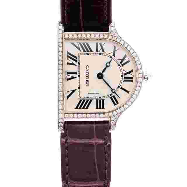 Cartier Cloche
                           
                                 White Gold Cloche Diamond Mecanique Watch Ref. 3398