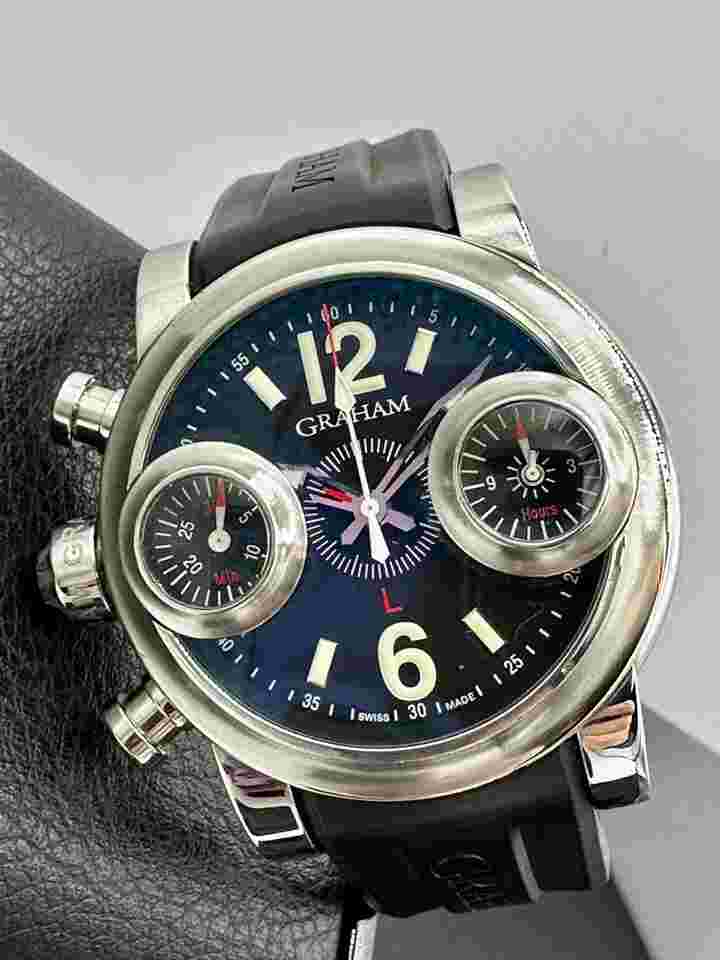 Graham Swordfish
                           
                                 SILVER KNIGHT LEFT VERSION SWISS AUTOMATIC CHRONOGRAPH 46MM