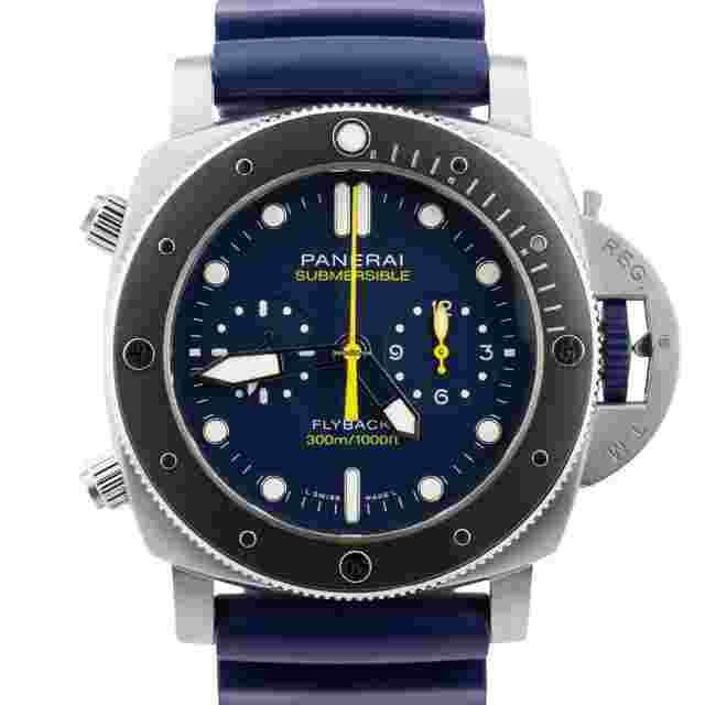 Panerai Submersible
                           
                                 PAPERS Submersible PAM 1291 MIKE HORN Flyback Titanium Blue PAM01291 BOX