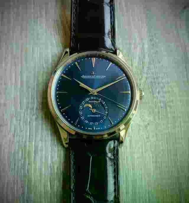Jaeger-LeCoultre Master Ultra Thin Moon
                           
                                 Blue Dial Alligator Men’s Watch Q1368480