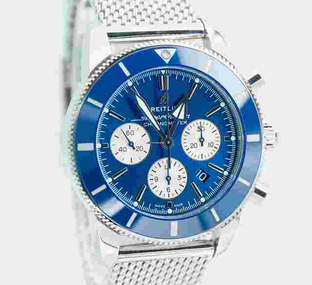Breitling Superocean Heritage II Chronograph
                           
                                 AB0162 Chronograph B01 Blue Dial BOX/PAPERS