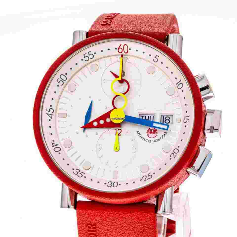 Alain Silberstein
Bauhaus Krono 40mm Red Gummy Full Set like NEW