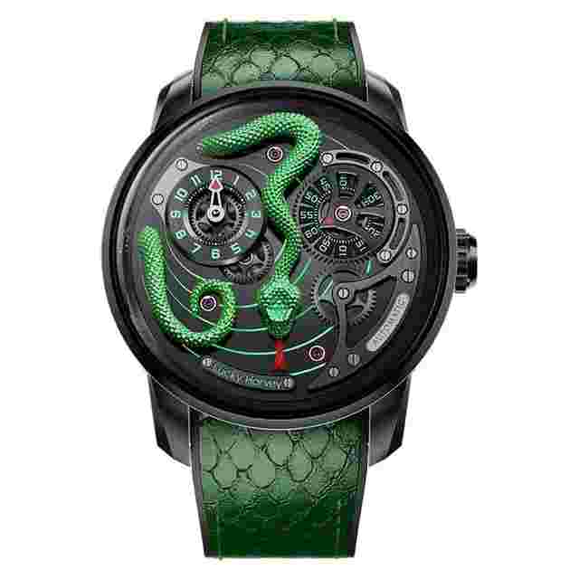 Lucky Harvey 3D Snake Dial Automatic Mechanical Watches for Men Sapphire Waterproof Funny 