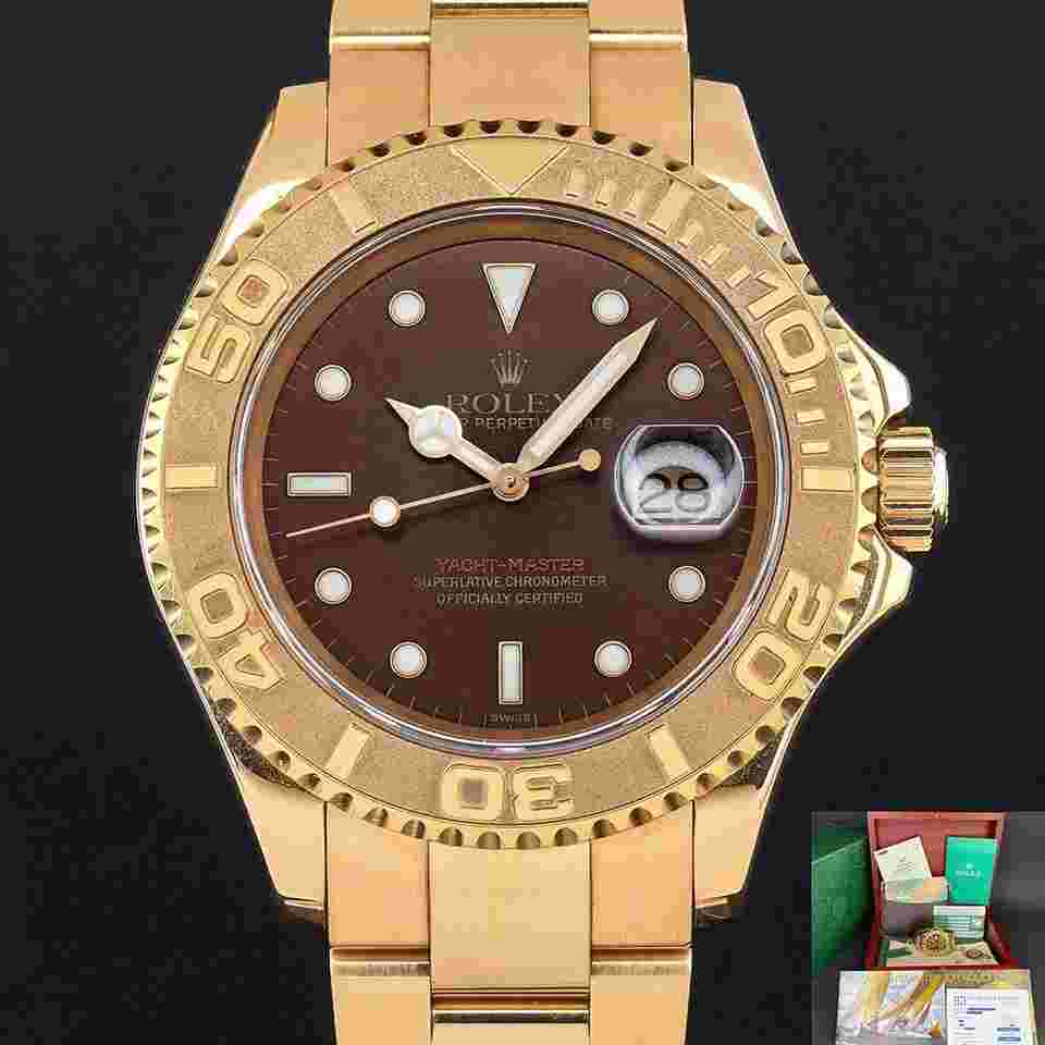 Rolex Yacht-Master 40
16628 Tropic Brown only "Swiss" dial 40mm 2000 Unpolished Fullset 2y warranty