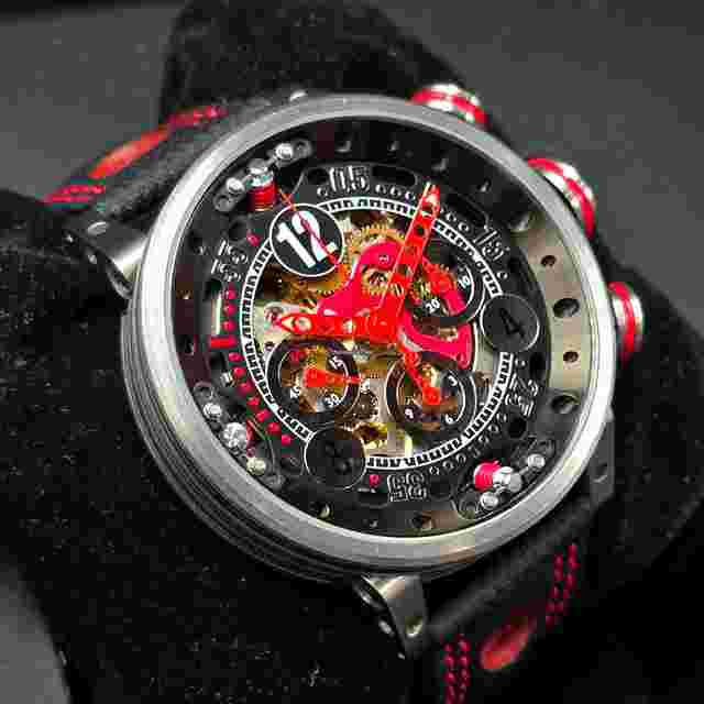 B.R.M V12-44
                           
                                 Skeleton Racing Chronograph 44mm B.R.M. Full set