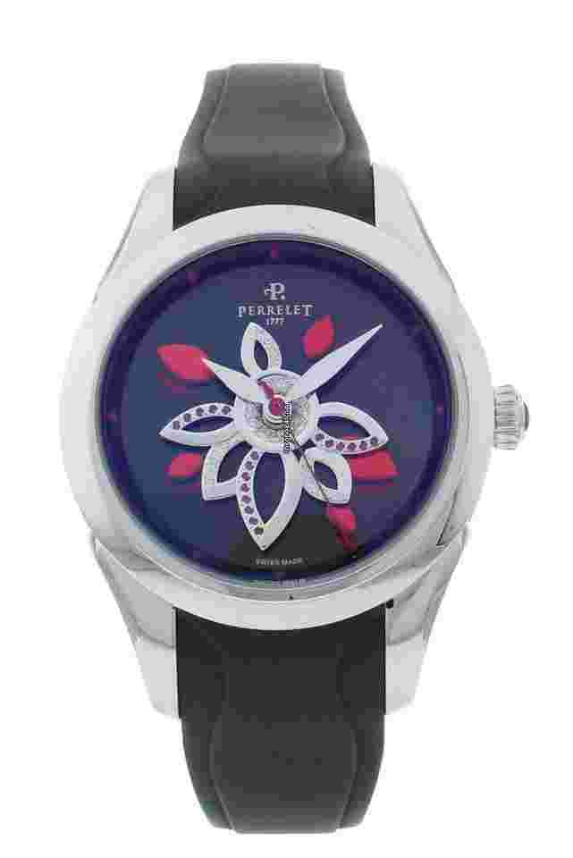 Perrelet Diamond Flower
Black Dial & Strap Automatic 36.5mm Ladies Watch A2036/C