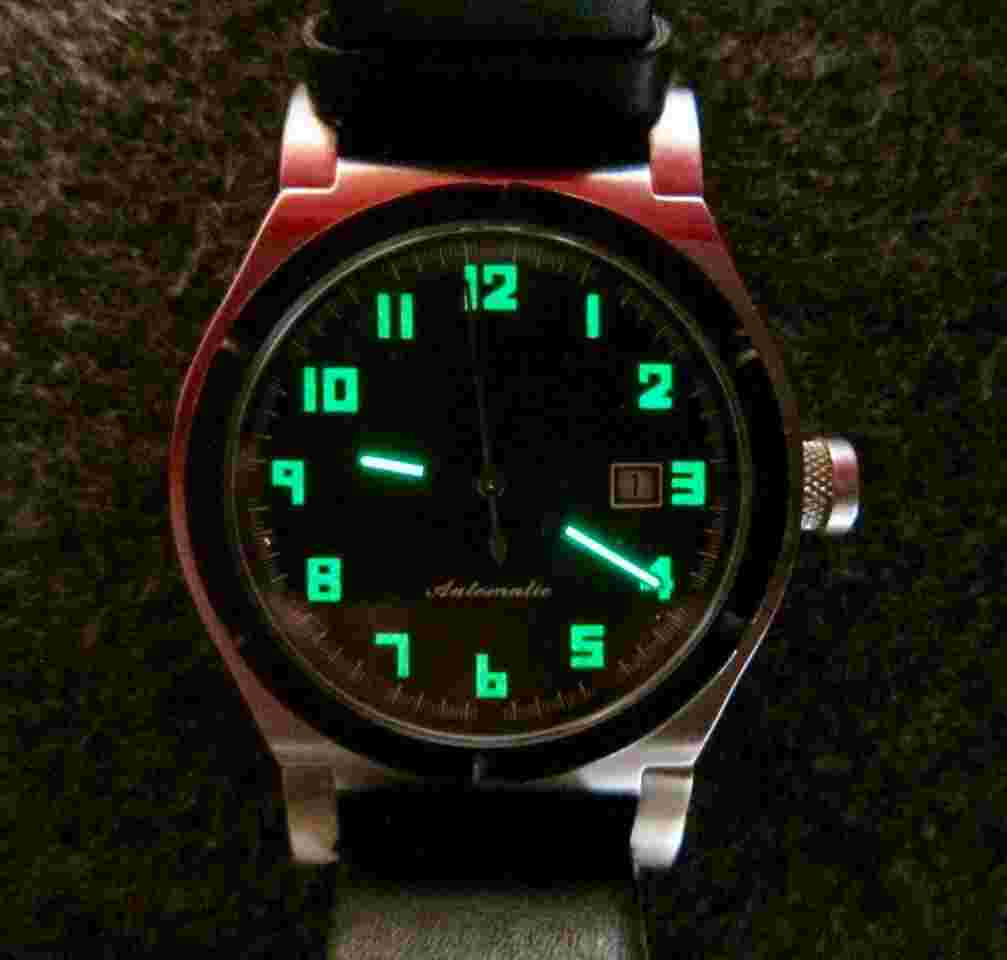 Schaumburg Conceptum Automatic Datum schwarzes ZB & Lunette ETA 2824 unter Saphirglasboden