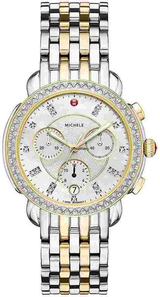Michele
                           
                                 Sidney Chronograph Diamond Two-Tone Womens Watch MWW30A000005