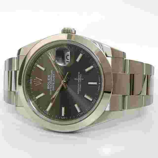 Rolex Datejust 41
                           
                                 Dark Rhodium Dial Stainless Steel Smooth Bezel Oyster Bracelet 126300