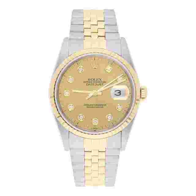 Rolex Datejust 36
                           
                                 36mm Two Tone Champagne Diamond Dial Jubilee 16233 Circa 1995