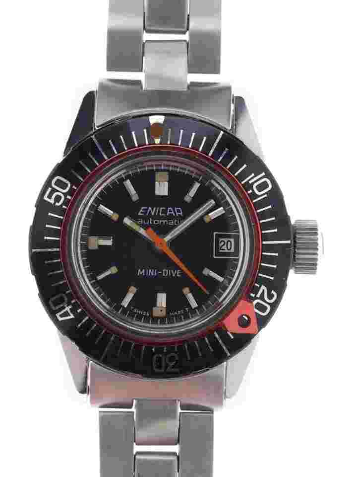 Enicar Sherpa Mini-Dive NOS Stainless Steel 1970s