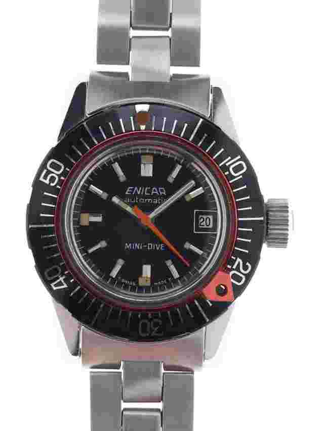 Enicar Mini-Dive NOS Stainless Steel 1970s