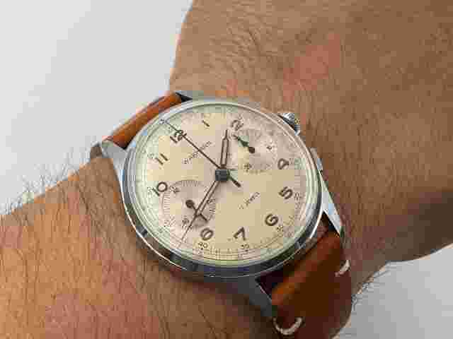 Wakmann
                           
                                 Chronograph Manual Winding Cal Venus 188 Silver Dial - 36.5 mm