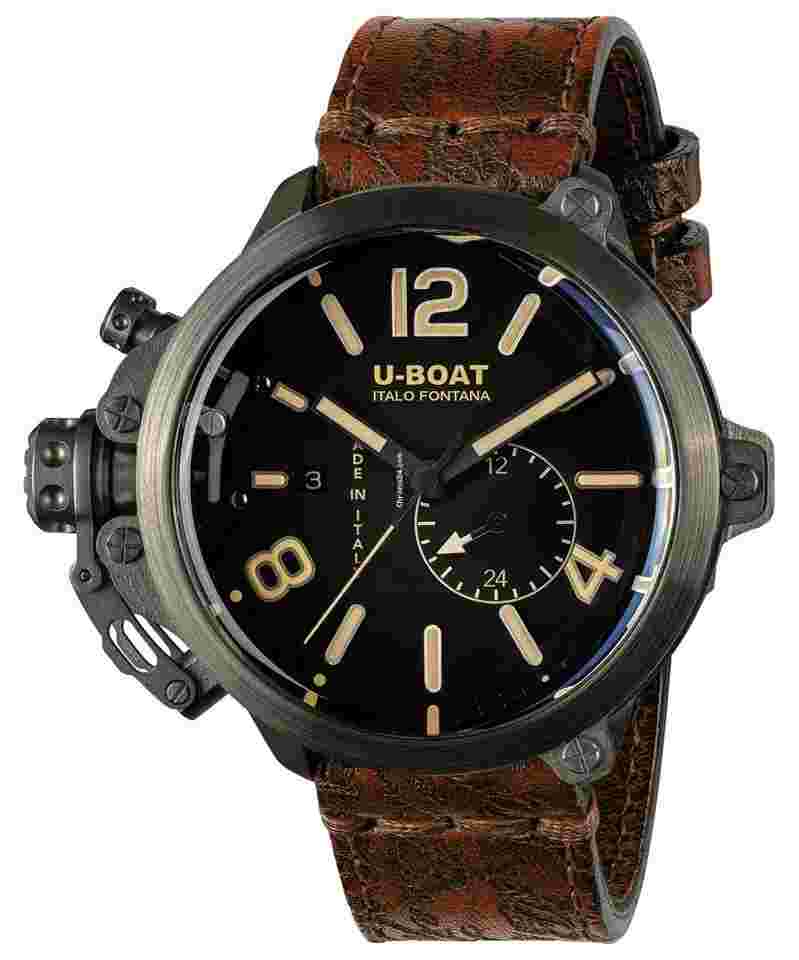 U-Boat Capsule
Automatic Titanium Black Dial Brown Leather Date Mens Watch 8805
