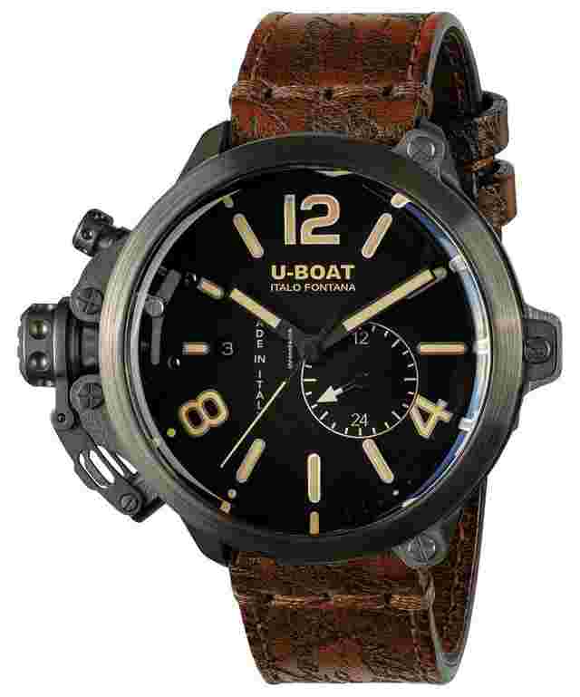U-Boat Capsule
                           
                                 Automatic Titanium Black Dial Brown Leather Date Mens Watch 8805