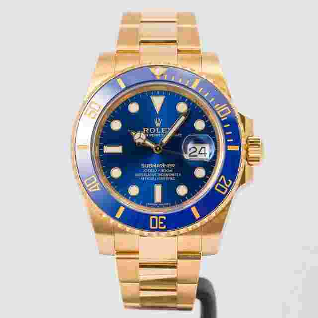 Rolex Submariner Date
                           
                                 40 Blue Dial Yellow Gold 40mm (116618LB) - BOX & PAPERS 2019