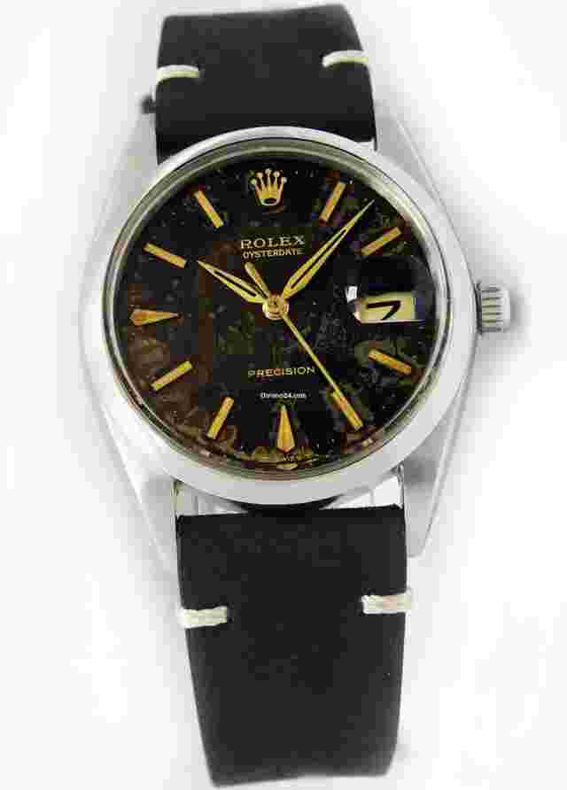 Rolex Oysterdate Precision
                           
                                 Original Black Dial Steel Mens Vintage Watch Ref 6694