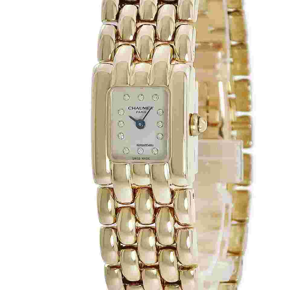 Chaumet
                           
                                 Watches 99301-075 Kesis K18YG Solid Pure Diamond Square Ivory