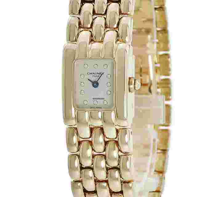 Chaumet
                           
                                 Watches 99301-075 Kesis K18YG Solid Pure Diamond Square Ivory