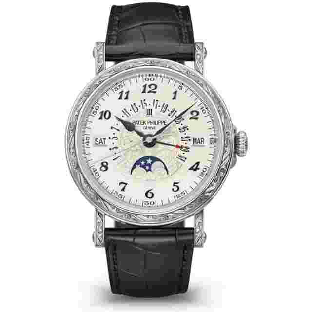 Patek Philippe Perpetual Calendar
                           
                                 5160/500G-001 38mm White Gold With Black Leather Watch 2018