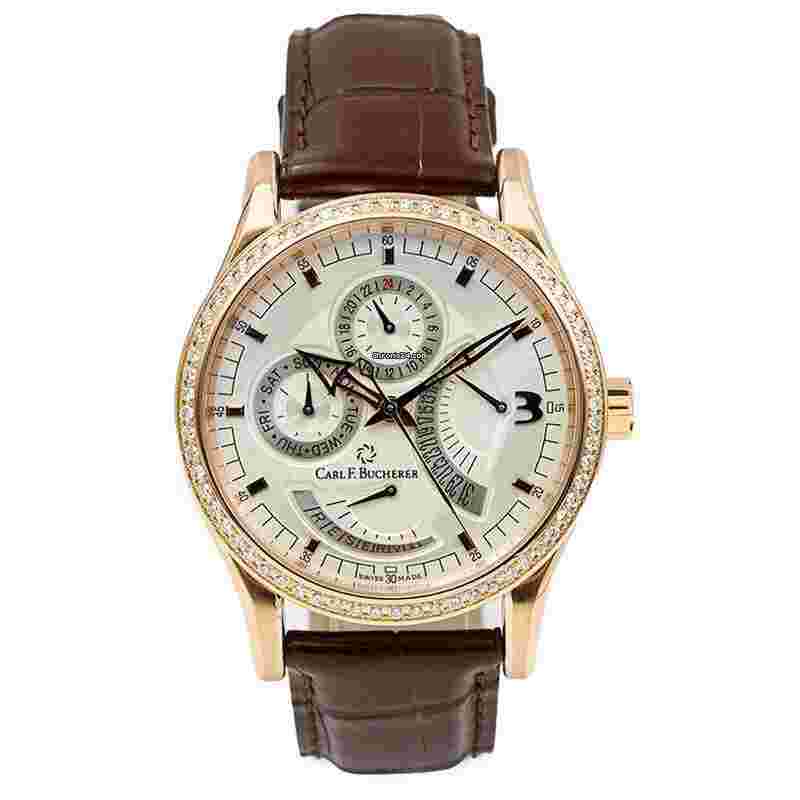 Carl F. Bucherer Manero
Retrograde Diamond Bezel 18K Rose Gold 00.10901.03.16.01
