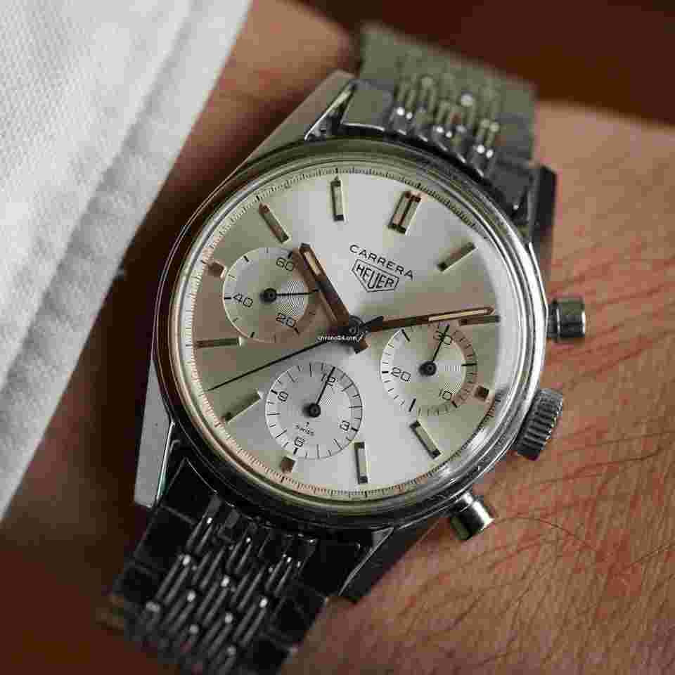Heuer
                           
                                 Carrera Reference 2447S on Gay Freres Bracelet