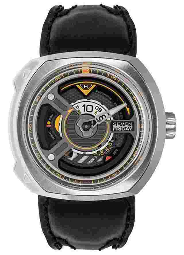 Sevenfriday
                           
                                 W-Series Blade Automatic Black Leather Strap Mens Watch W1/01