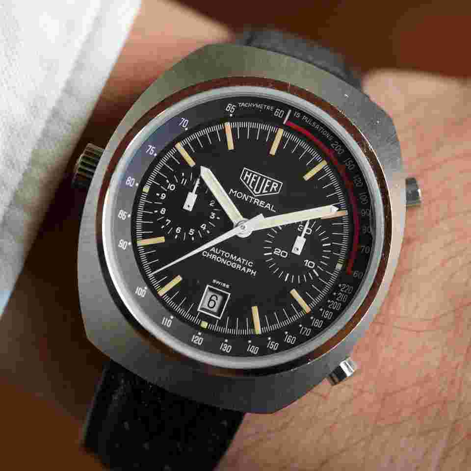 Heuer
Montreal Chronograph Reference 110.503 Unpolished w Box