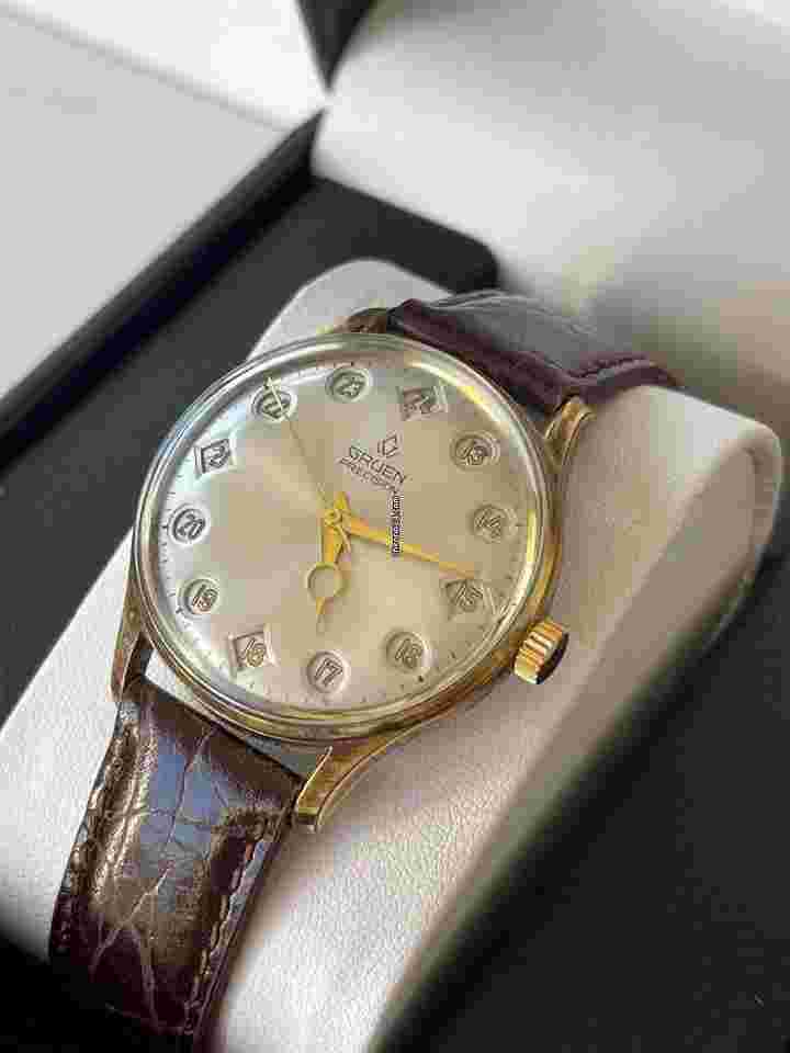 Gruen Precision
                           
                                 Airflight Pilot GMT Jumping Hours Cal510RSS Gold Capped Vintage Swiss Made