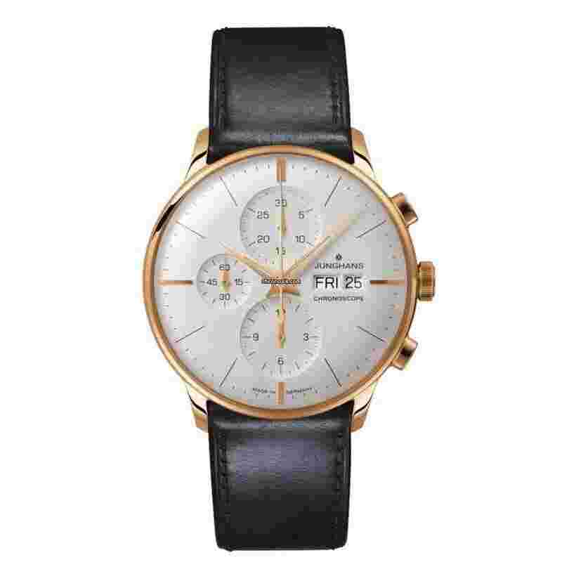Junghans Meister Chronoscope
Black Leather Strap Men's Watch 27/7023.03
